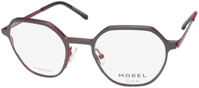 Oga 10197o Titanium Eyeglass FrameGlasses DesignedMade In France Authentic Hot [49-21-145, greyred]