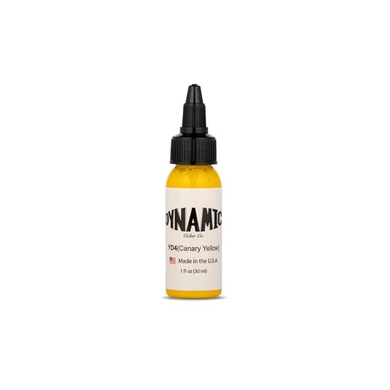 Dynamic Tattoo Ink Color Canary Yellow 1oz