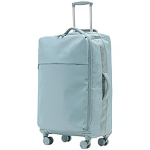Luggage Suitcase 20 Inch Boarding Box Ultra-Light Luggage Trolley Soft Box Mute Universal Wheel 24 Inch Password Suitcase Carry on luggage(Mint green,24Inches)