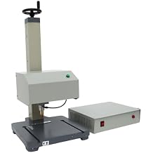 Banfluxion Pneumatic Marking Machine 110V, 400W Desktop Dot Peen Marker for Metal, 6.7x4.3 Inch Engraving Area, Manual Lifting for Nameplate, Stainless Steel, Acrylic (0.1-2mm Depth)
