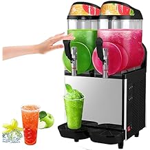 Commercial Smoothie Drink Machine, 24L Double Cylinder Snow Melting Machine, Smoothie Ice Machine, Ice Smoothie Machine, Cold Drink Machine