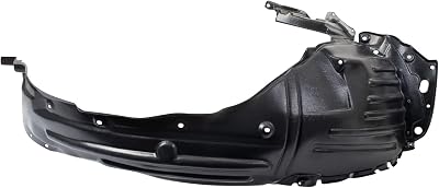 TRQ Front Right Inner Fender Liner Black Passenger Side Compatible with 2012-2015 Honda Pilot HO1249153