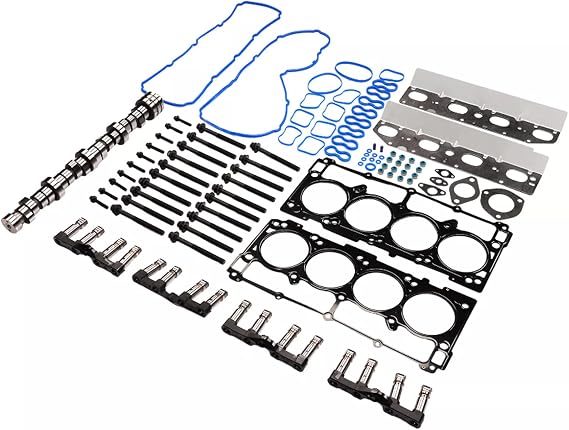 MDS 5.7 HEMI Lifters Camshaft Kit w/Head Gasket Set Replacement for Dodge Ram 1500 5.7L V8 2009-2015 Part# HS26423PT, 53022263AF, 53021726AD, 53021726AE