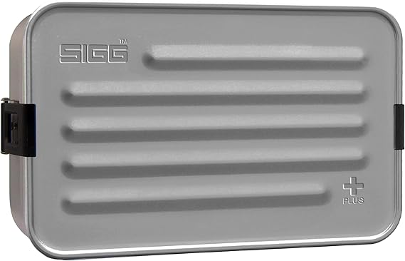 SIGG - Metal Lunch Box Plus - Food Container with Compartments - Swiss Design - Dishwasher Safe - Ultra Light - S/L