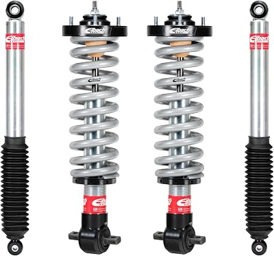 Eibach Suspension Lift Kit, PRO-TRUCK-LIFT STAGE 2, 1-34 to 4 in Front Lift, 0 to 1-12 in Rear Lift, ShocksSprings, compatible with GM Fullsize Truck 2014-18, Kit