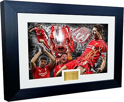 Steven Gerrard 12x8 A4 Signed THE GERRARD YEARS Liverpool FC Autographed Photo Photograph Picture Frame Soccer