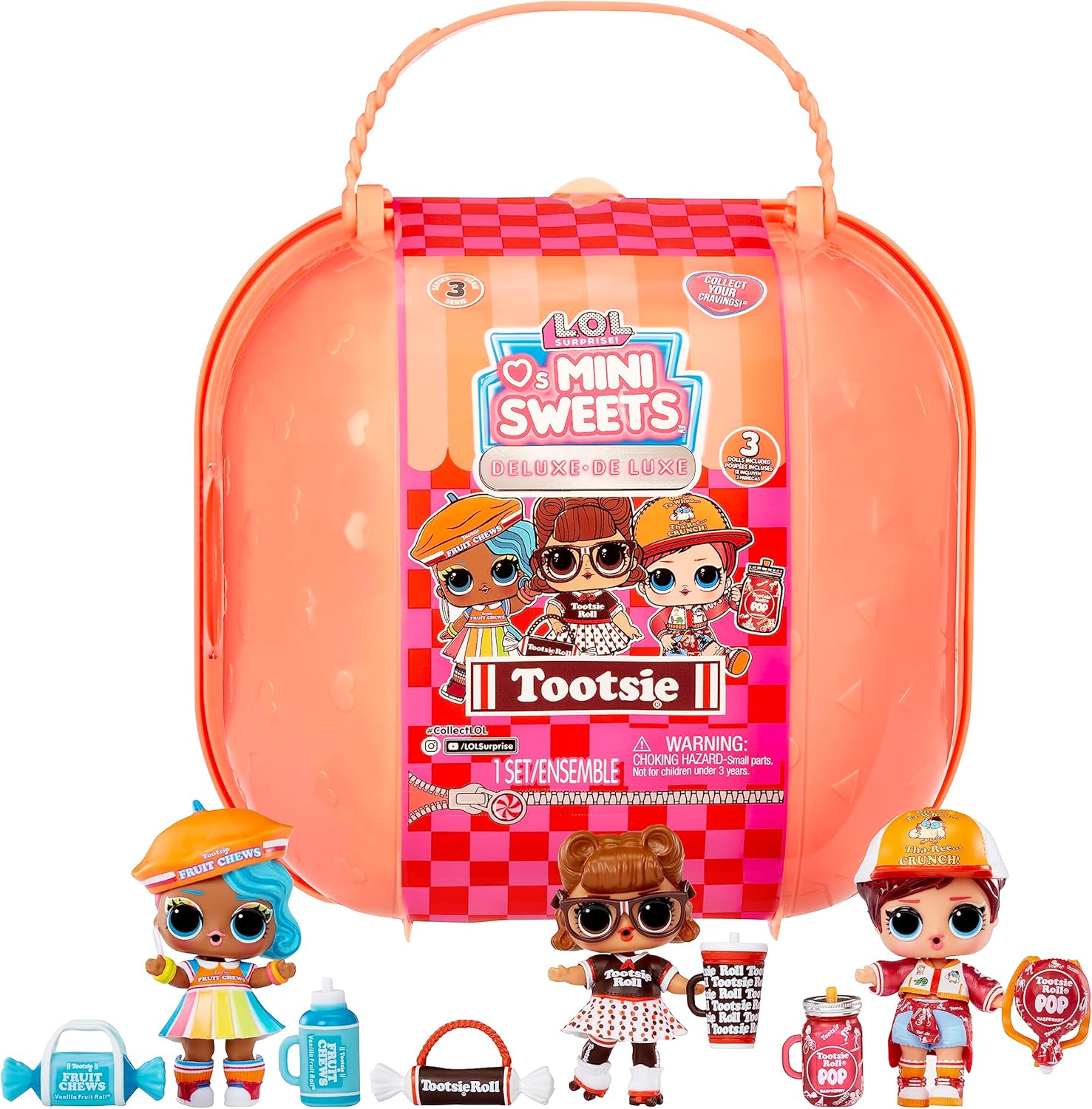 L.O.L. Surprise! Loves Mini Sweets S3 Deluxe- Tootsie- with 3 Dolls, Accessories, Limited Edition Dolls, Candy Theme, Tootsie Theme, Collectible Dolls- Great Gift for Girls Age 4